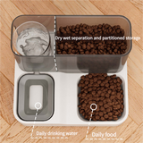 Blue Pet Feeder 3L Automatic Cat Feeder and Water Dispenser - Hassle-Free Hydration and Feeding - Top-Down View