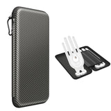 Premium Golf Glove Holder Case - Keeps Gloves Dry & Shaped, Carbon Fiber Look with Hook (Gloves Not Included) - Top-Down View