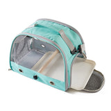 Green Portable Clear View Bird Carrier Travel Cage with Perch & Tray - Breathable Pet Bag for Parrots, Cockatiels & Small Animals