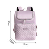 Grey Stylish Quilted Diaper Bag Backpack - Large 17L Capacity Lightweight Nappy Bag for Mum - 45-Degree Angle