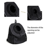 Black Breathable Mesh Pet Carrier Backpack - Head-Out Design for Small Dogs & Cats, Ventilated Travel Hiking Carrier Bag with Front Entry & Pockets - Front View
