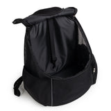 Black Breathable Mesh Pet Carrier Backpack - Head-Out Design for Small Dogs & Cats, Ventilated Travel Hiking Carrier Bag with Front Entry & Pockets - Top-Down View