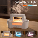 Black 300ml Ultrasonic Aroma Diffuser with Cracked Light Design - Cool Mist Humidifier for Home and Office - Side View