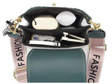 Pink Stylish Korean Minimalist Crossbody Bag - Elegant Small Square Shoulder Bag with Phone Pocket - Close-Up Angle