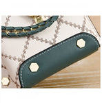 White Stylish Korean Minimalist Crossbody Bag - Elegant Small Square Shoulder Bag with Phone Pocket