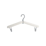 2PCS White Portable Travel Hanger with Hidden Clips - Lightweight Folding Clothes Hanger for Socks and Small Items