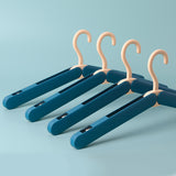 2PCS Pink Portable Travel Hanger with Hidden Clips - Lightweight Folding Clothes Hanger for Socks and Small Items