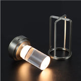 Black Rechargeable Table Lamp - Touch Dimming 3-Color LED Light for Bedroom and Office - 45-Degree Angle