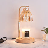 Elegant Gold Candle Warmer Lamp with Timer and Dimming - Scented Candle Melter for Home Decor - Front View