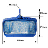 Blue Deep-Water Pool Skimming Net - Durable Cleaning Tool for Pool Maintenance (Pole not included) - Front View