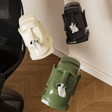 Cream White Versatile Desktop Headphone Stand & Tissue Box (23.5x17x14.5cm) - Front View
