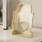 Cream White Versatile Desktop Headphone Stand & Tissue Box (23.5x17x14.5cm)