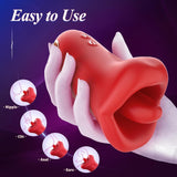 Luxurious Big Mouth Tongue-Licking Vibrator - Multi-Function Adult Massager for Women - Side View