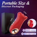 Luxurious Big Mouth Tongue-Licking Vibrator - Multi-Function Adult Massager for Women - Top-Down View