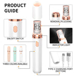 White 2-in-1 Mini Electric Shaver and Hair Removal Device for Women