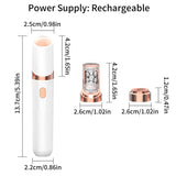 Pink 2-in-1 Mini Electric Shaver and Hair Removal Device for Women - Side View
