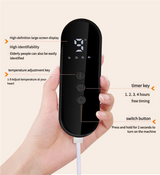 Premium Electric Foot Warmer - Fast Heating Pad with 9 Temperature Levels & 4 Timer Settings, Ultra-Soft Washable Lining for Home & Office - Side View