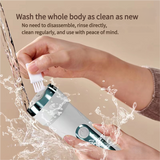 White Waterproof Electric Foot File with LED Display - Rechargeable Callus Remover - Side View