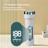 White Waterproof Electric Foot File with LED Display - Rechargeable Callus Remover - Top-Down View