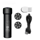 Black Waterproof Electric Foot File with LED Display - Rechargeable Callus Remover