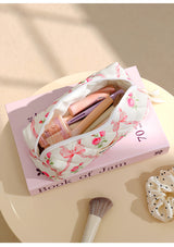 Pink Elegant 3-Piece Cosmetic Storage Set - Portable Skincare and Travel Pouch