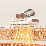 LF-LP018 White Cordless Mite Vacuum Cleaner with LED Display - Powerful 120W Cleaning - Side View