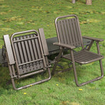 Coffee Portable Folding Chair - Outdoor Beach and Camping Recliner, image 6