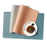 5 PCS Green Nordic Style Leather Placemat - Anti-Slip, Heat-Resistant Table Mat 30cm x 45cm - Rear View