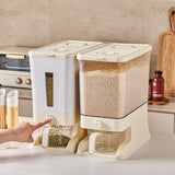 Regular Amber Blue Smart Kitchen Rice Dispenser - Automatic Press-Style Rice Storage Bin - 45-Degree Angle