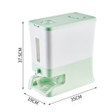 Regular Apple Green Smart Kitchen Rice Dispenser - Automatic Press-Style Rice Storage Bin