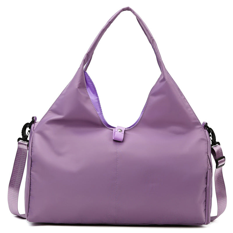 Purple Stylish Women's Travel Bag - Large-Capacity Fitness & Yoga Bag with Separate Shoe Compartment