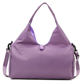 Purple Stylish Women's Travel Bag - Large-Capacity Fitness & Yoga Bag with Separate Shoe Compartment