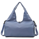 Blue Stylish Women's Travel Bag - Large-Capacity Fitness & Yoga Bag with Separate Shoe Compartment