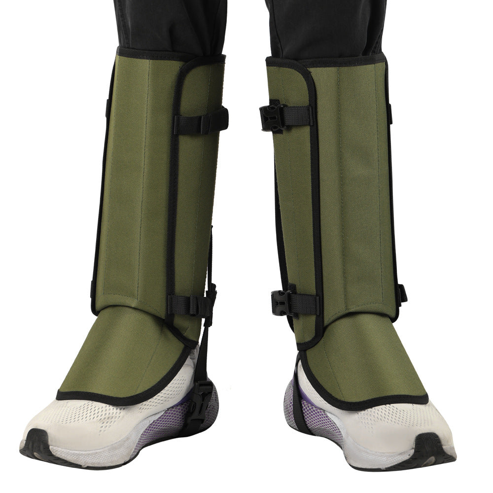 Outdoor Anti-Snake Bite Leg Guards - Hiking Camping Knee Protectors, Snow Shoe Covers, Leg Sleeves, Green