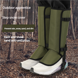 Outdoor Anti-Snake Bite Leg Guards - Hiking Camping Knee Protectors, Snow Shoe Covers, Leg Sleeves, Green - Low Angle