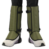 Outdoor Anti-Snake Bite Leg Guards - Hiking Camping Knee Protectors, Snow Shoe Covers, Leg Sleeves, Black - Front View
