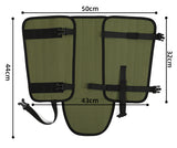 Outdoor Anti-Snake Bite Leg Guards - Hiking Camping Knee Protectors, Snow Shoe Covers, Leg Sleeves, Black - Close-Up Angle