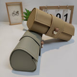 3 PCS Cute Bear PU Leather Glasses Case Large Capacity - Portable Protective Sunglasses Holder for Big Frames - Grey Eyewear Storage Box - Top-Down View