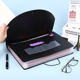 2 PCS A4 Expanding File Folder with Rainbow Interior - 25 Pockets Portable Document Organizer, Accordion Style Business and School File Bag with Elastic Cord Closure