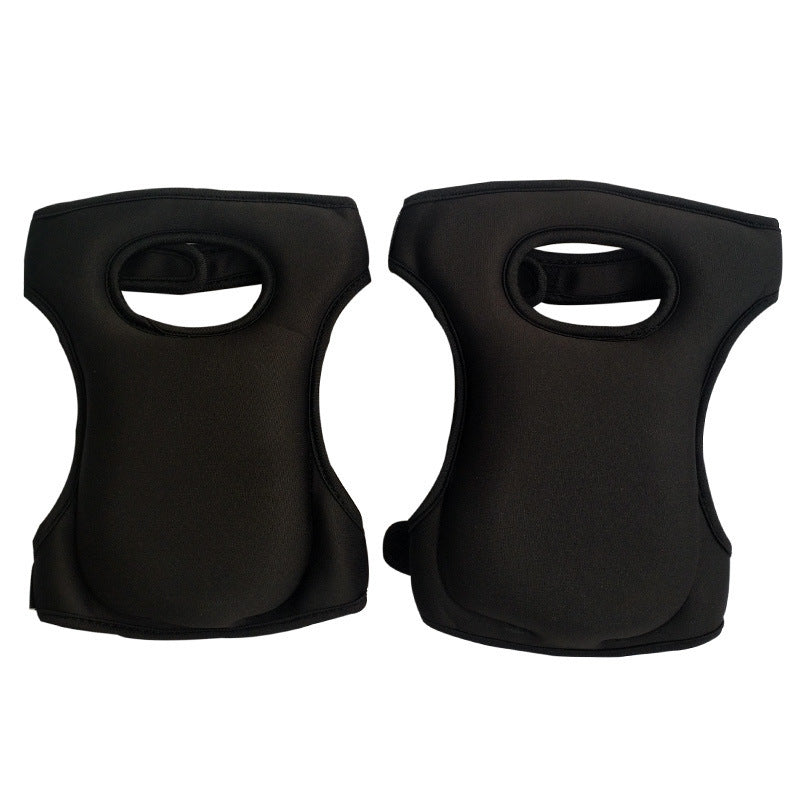 Professional Neoprene Garden Knee Pads - Adjustable Elastic Cushioned Protection for Gardening, Flooring, Housework and Outdoor Landscaping - Black 2 Pairs