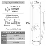 Pink Professional Yoga Mat Carrying Bag - 31 Inch Large Capacity Fitness Storage Pouch with Adjustable Shoulder Strap and Accessory Pocket - Fits Mats up to 10mm Thickness - Top-Down View