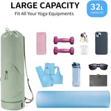 Pink Professional Yoga Mat Carrying Bag - 31 Inch Large Capacity Fitness Storage Pouch with Adjustable Shoulder Strap and Accessory Pocket - Fits Mats up to 10mm Thickness