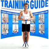 Orange Multifunctional Pedal Resistance Band - Home Fitness Sit-up Assistant with Foot Pedals and Elastic Pull Rope - Full Body Workout Equipment for Abs, Arms, Legs and Glutes