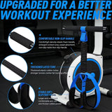 Orange Multifunctional Pedal Resistance Band - Home Fitness Sit-up Assistant with Foot Pedals and Elastic Pull Rope - Full Body Workout Equipment for Abs, Arms, Legs and Glutes