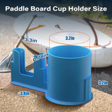 4 PCS Professional Paddle Board Cup Holder and Phone Mount - Universal SUP Kayak Beverage Station with Anti-Spill Design - Multi-Functional Water Sports Accessory for Bungee Deck Rigging - Rear View
