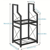 Heavy Duty 2-Tier Firewood Rack - Vertical Log Holder for Indoor Fireplace and Outdoor Fire Pit - Modern Metal Wood Storage Organizer for Camping, Patio, and Living Room - 45-Degree Angle