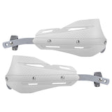 Professional Universal Motorcycle Handguards for Honda CC110 Cross Cub - Heavy Duty Aluminum Alloy Anti-Collision Brush Guards, Carbon Fiber Style Handlebar Protectors for Dirt Bikes and Off-Road Motorcycles - 1 Pair—White