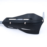 Professional Universal Motorcycle Handguards for Honda CC110 Cross Cub - Heavy Duty Aluminum Alloy Anti-Collision Brush Guards, Carbon Fiber Style Handlebar Protectors for Dirt Bikes and Off-Road Motorcycles - 1 Pair—White