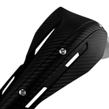 Professional Universal Motorcycle Handguards for Honda CC110 Cross Cub - Heavy Duty Aluminum Alloy Anti-Collision Brush Guards, Carbon Fiber Style Handlebar Protectors for Dirt Bikes and Off-Road Motorcycles - 1 Pair—White - 45-Degree Angle