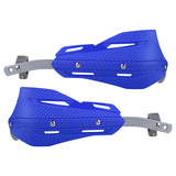 Professional Universal Motorcycle Handguards for Honda CC110 Cross Cub - Heavy Duty Aluminum Alloy Anti-Collision Brush Guards, Carbon Fiber Style Handlebar Protectors for Dirt Bikes and Off-Road Motorcycles - 1 Pair—Blue